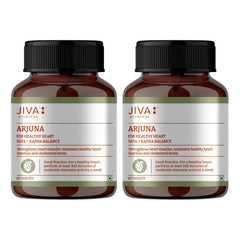 Jiva Arjuna Tablets Promotes Heart Health, Effective In Removing Blood Impurities, Provide Essential Nutrients To Nourish Heart | 60 Tablets 100gm 0.2lbs Each Pack Of 2