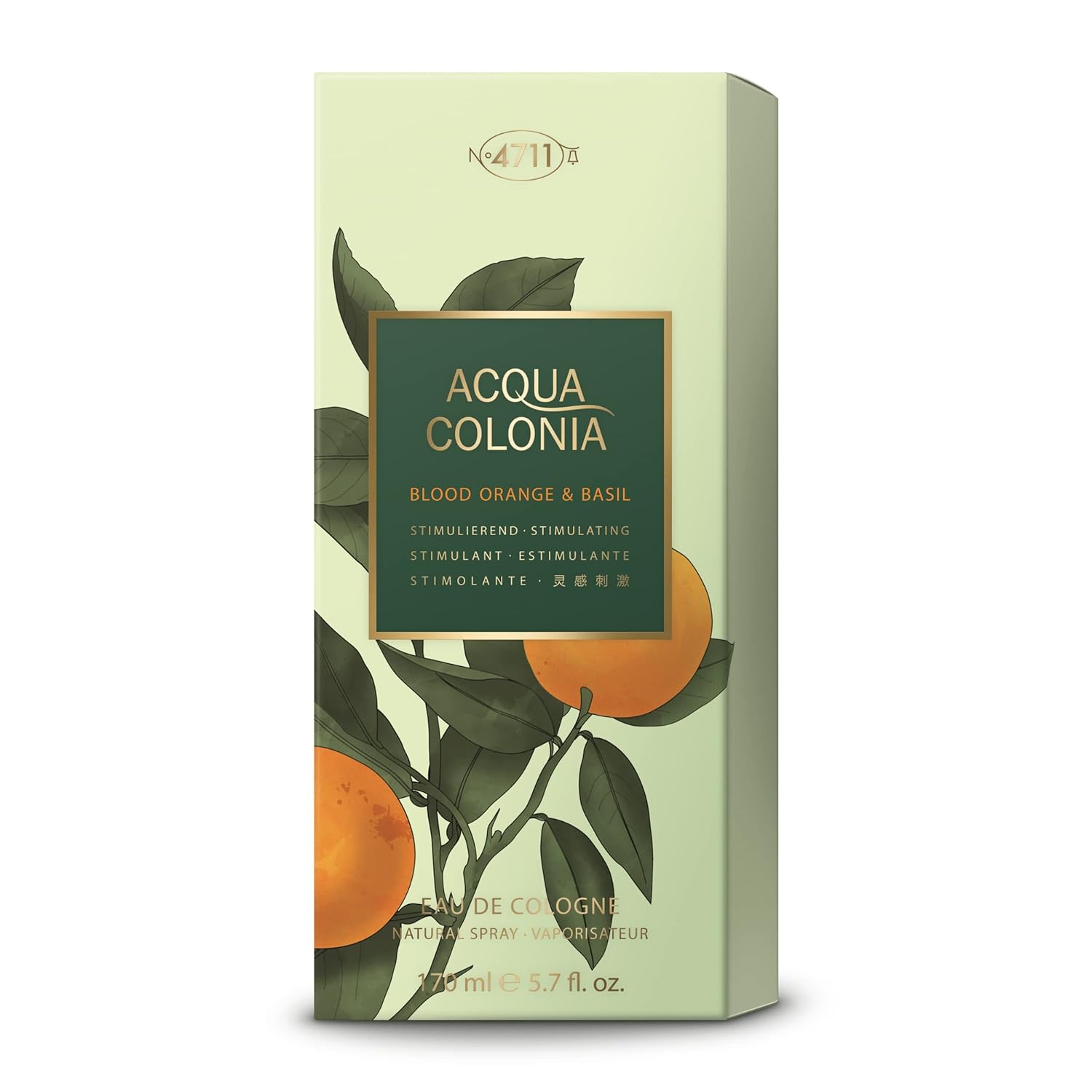 4711 Acqua Colonia Blood Orange & Basil Eau De Cologne 170ml 5.7 Fl.oz. | Long Lasting Fragrance For Men & Women 4711 Acqua Colonia Blood Orange & Basil Eau De Cologne 170ml 5.7 Fl.oz. | Long Lasting Fragrance For Men & Women