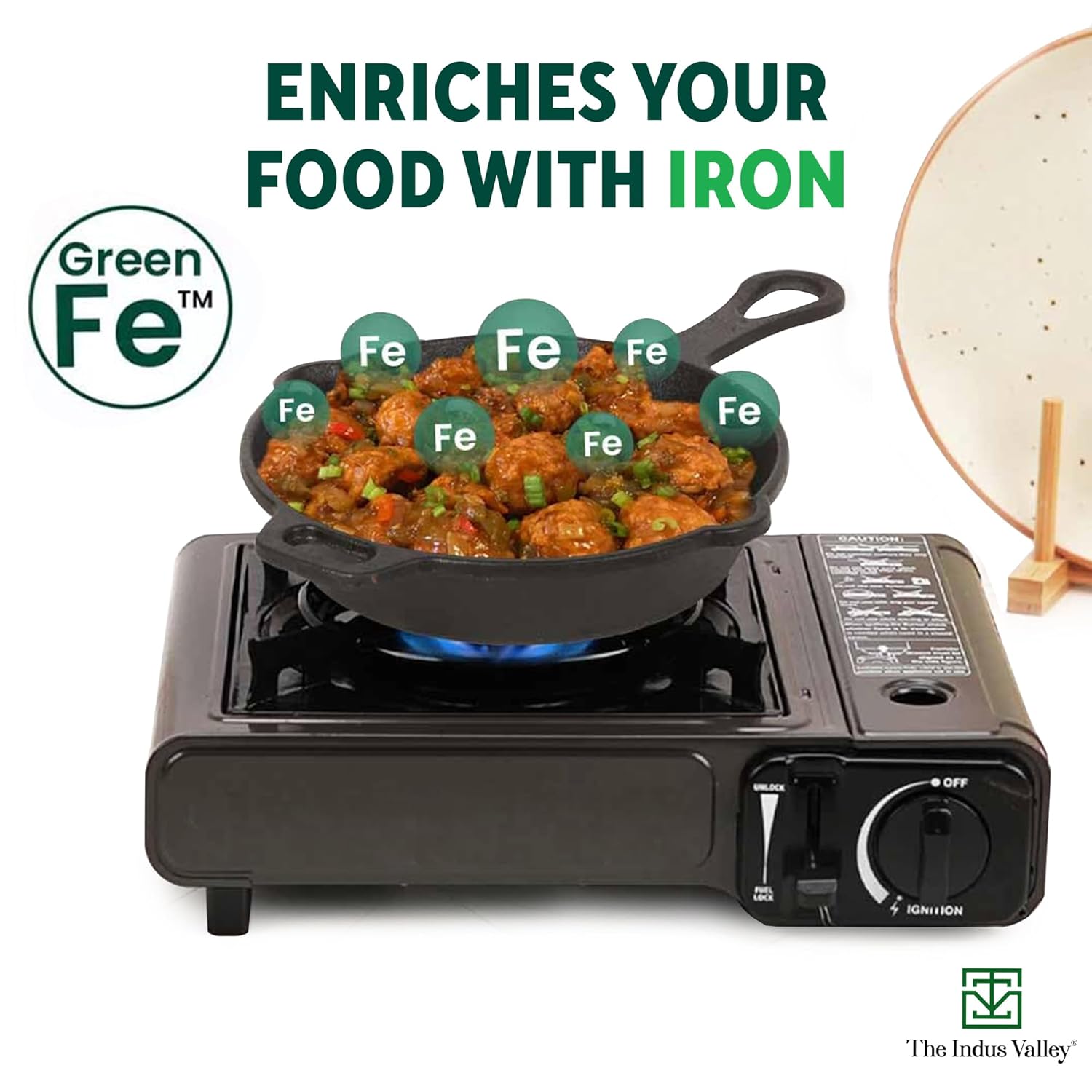 Pre-Seasoned Cast Iron Cookware Set + Free Iron Tadka Pan - Tawa 25.5cm + Kadai 25.4cm, 2.3 Liters + Fry Pan 22.9cm, 1.4 Liters | Kitchen Cooking Combo Pots & Pans Set Of 4 Pcs - Naturally Nonstick Pre-Seasoned Cast Iron Cookware Set + Free Iron Tadka Pan - Tawa 25.5cm + Kadai 25.4cm, 2.3 Liters + Fry Pan 22.9cm, 1.4 Liters | Kitchen Cooking Combo Pots & Pans Set Of 4 Pcs - Naturally Nonstick