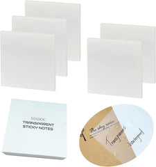 250 Sheets Transparent Sticky Notes Pad | Perfect For College Book & Office Stationery Art & Craft