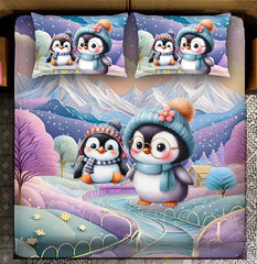 Printed Flat Double Bedsheet With 2 Pillow Cover | 110 X 110 Inches, Multicolor | Heavy Digital Glace Cotton Super King Size Bedsheet