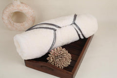 Hanker Velvet Touch Microfiber Bath Towel 600 Gsm | Ultra-Soft & Plush, Instant Dry Technology Large Size Bath Towel (Ivory White)