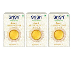 100% Natural Cow Ghee By Sri Sri Tattva Shuddhta Ka Naam | Good Source Of Protein Fiber Healthy Desi Ghee Perfect For Health Health | 3 Litre (1 Litr * 3) 101.4 Ounce | Box Pack