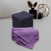 Sassoon Anatolia 12 Piece Cotton Face Towel 500 Gsm (Denim & Grape)