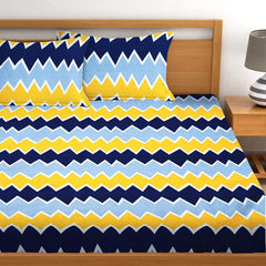 100% Microfiber Double Bedsheet Set With 2 King Size Pillow Covers - 90 X 90 Inches, Multicolor | Soft Touch 160 Thread Count Soft & Breathable & Wrinkle Free