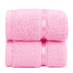 Spread Spain 100% Cotton Face Towel 600 Gsm | Roman Face Towel Super Absorbent Soft & Quick Dry Towels (Pink) -Set Of 2