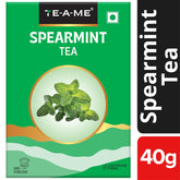 TE-A-ME Spearmint Tea - 40gm, 1.4 Ounce | Spearmint Leaves Tea For PCOS, PCOD & Facial Hair Management - Caffeine Free, Biodegradable