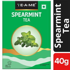 TE-A-ME Spearmint Tea - 40gm, 1.4 Ounce | Spearmint Leaves Tea For PCOS, PCOD & Facial Hair Management - Caffeine Free, Biodegradable
