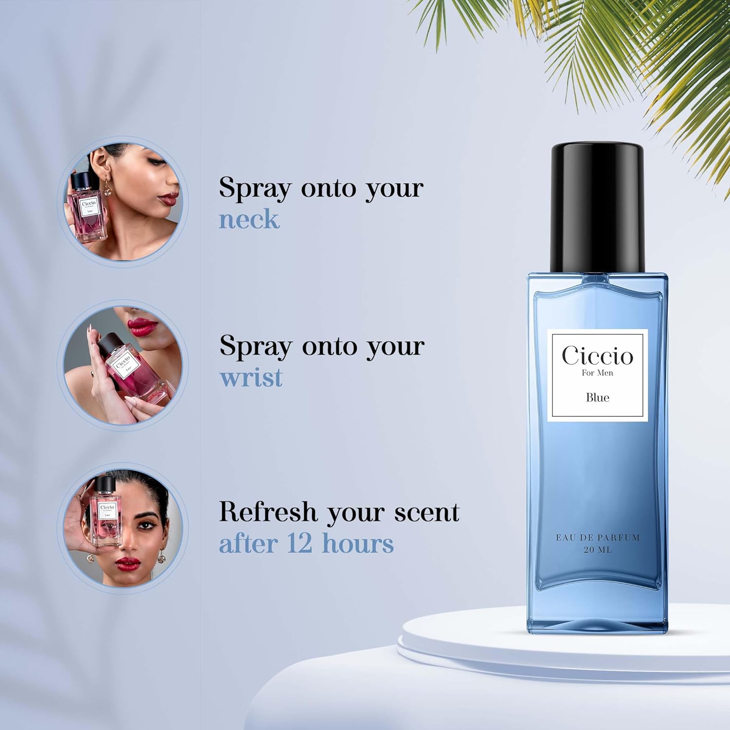 Ciccio Blue Eau De Parfum For Men 20ml 0.6 Fl.oz. Luxury Fragrance | Long Lasting Ciccio Blue Eau De Parfum For Men 20ml 0.6 Fl.oz. Luxury Fragrance | Long Lasting