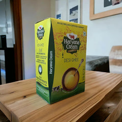 Natural Pure Desi Cow Ghee By Haryanacream | Natural & Healthy Homemade Fresh Ghee Prepared Using Traditional Method Good For Health | (1 Litre) 33.8 Ounce | Box Pack