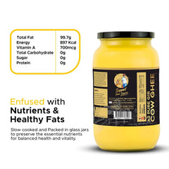 100% Natural A2 Gir Cow Desi Ghee By Shree Aanantam | Bilona Method Curd-Churned Pure A2 Desi Ghee For Improved Immunity | (100ml) 3.3 Ounce | Jar Pack