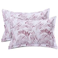 King Size For Double Bedsheet 2 Pillow Covers - 108 X 108 Inches, Maroon & White | Soft & Durable For Everyday Use - All Season Comfort