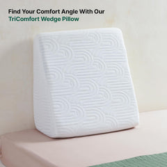 Orthopedic Bed Wedge Pillow, White, Standard Size - 18 L X 18 W X 10 H Inch | Soft Pillow, For Acid Reflux, Neck Pain Relief, Anti Snoring, Pregnancy Maternity Pillow, Memory Foam Pillow