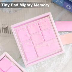 Sticky Notepad, Pink Color Inspired By Eye Shadow Plates, 7 Colors X 210 Sheets | Self Adhesive