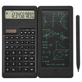 EooCoo Scientific Calculator For Students & Erasable LCD Writing Board Tablet, Math Calculator With Notepad,10 Digit, Solar Battery, Slim Portable, Suitable For School, College, Office, Black