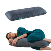 Half Body Soft Pillow, Memory Foam Pillow For Maternity, Grey Color - 10 X 30 Inch | Back Support, Pillow With Zippered Cover, Multipurpose & Versatile Cushions, Whole Body Pillow