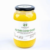 Premium Natural A2 Gir Cow Ghee By Khushal Farms | High In Protein Fiber & Nutrients Healthy Desi Ghee Good For Taste | (1 Litr) 33.8 Ounce | Jar Pack