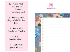 A5 Notes/To Do List Notepad, Beautiful Checklist Pad, Tear-Off Sheets (Octopus, Brown) Pack Of 1