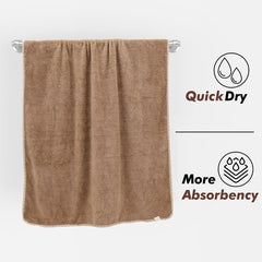 Urbanleaf Microfiber Large Bath Towel Quick Dry Super Absorbent Bath Towel | Towel For Bath, Travel, Gym, Beach, Pool & Yoga (Brown & Green)