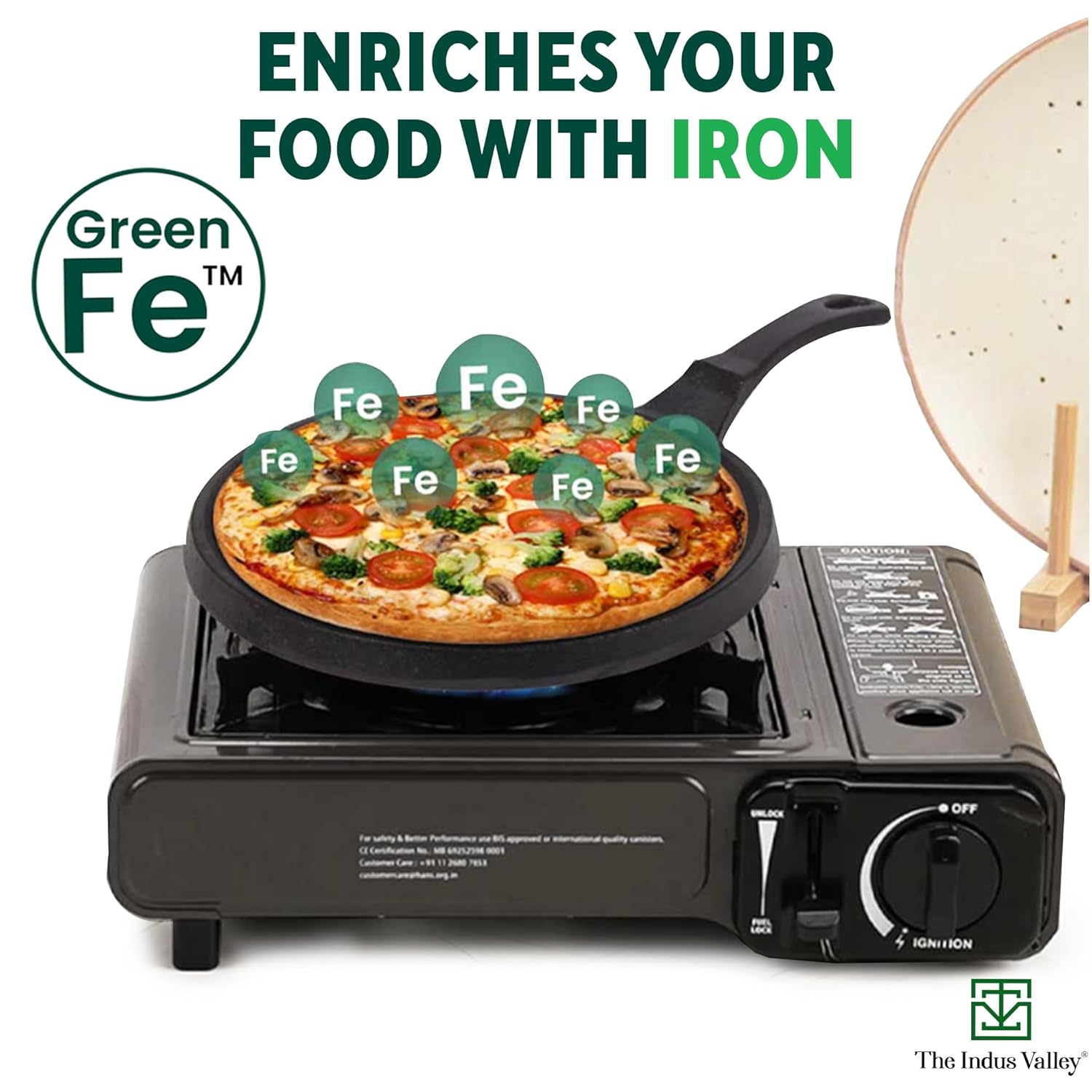 Pre-Seasoned Black Cast Iron Tawa For Dosa, Chapathi With Silicone Grip - 25.5cm, 10 Inch, 2.1 Kg | Induction Friendly, Naturally Nonstick, 100% Pure & Toxin-Free, No Chemical Coating Pre-Seasoned Black Cast Iron Tawa For Dosa, Chapathi With Silicone Grip - 25.5cm, 10 Inch, 2.1 Kg | Induction Friendly, Naturally Nonstick, 100% Pure & Toxin-Free, No Chemical Coating