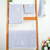 Rangoli 100% Bamboo 2 Bath & 2 Hand Towels 850 Gsm | Large Size Ultra Soft, Quick-Absorbent & Eco-Friendly Towels - Grey
