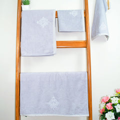 Rangoli 100% Bamboo 2 Bath & 2 Hand Towels 850 Gsm | Large Size Ultra Soft, Quick-Absorbent & Eco-Friendly Towels - Grey