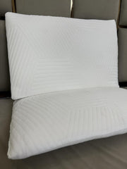 Ultra Slim Memory Foam Pillow, Soft & Fluffy Slim Pillow For Sleeping, White, Standard Size - 46 X 70 Cm | Cervical Support, Neck Support, Anti Allergic, Lightweight, Soft, Breathable