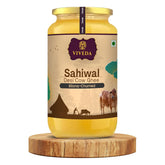 Organic Sahiwal A2 Desi Cow Ghee By Viveda | Pure Bilona Method | Supports Bones, Brain Health Pure Desi Ghee | (1 Litr) 33.8 Ounce | Jar Pack