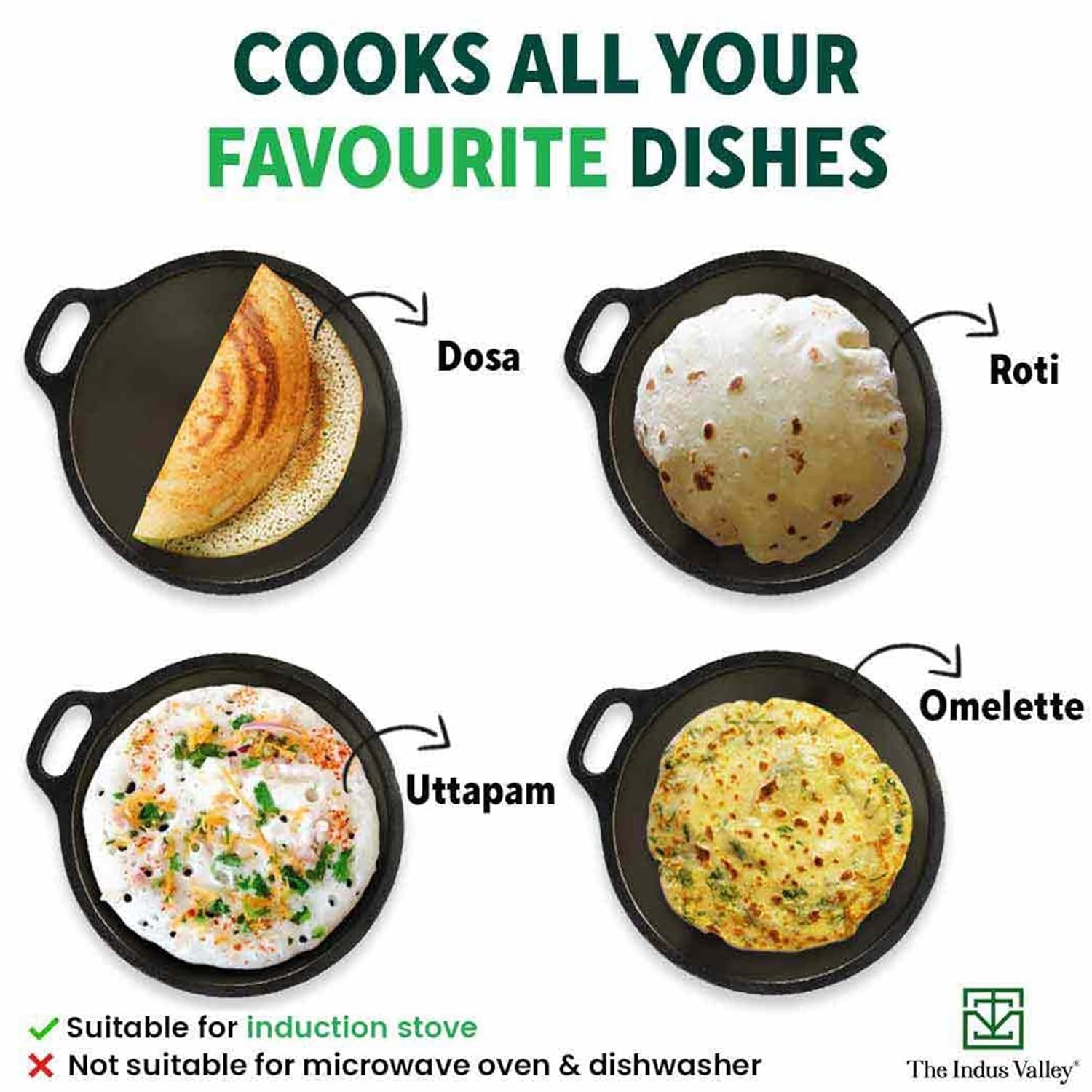 Super Smooth Cast Iron Tawa For Dosa, Chapathi + Free Spatula - 30.5cm, 12 Inch, 3 Kg | Induction Friendly, Naturally Nonstick, Pre-Seasoned Tawa, 100% Pure & Toxin-Free Super Smooth Cast Iron Tawa For Dosa, Chapathi + Free Spatula - 30.5cm, 12 Inch, 3 Kg | Induction Friendly, Naturally Nonstick, Pre-Seasoned Tawa, 100% Pure & Toxin-Free