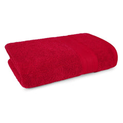 Trident Soft Comfort Air Rich 100% Cotton Bath Towels 500 Gsm | Large Size Bathroom Towels For Men/Women (Crimson)