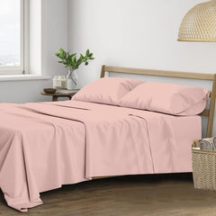 King Size Flat Double Bedsheet Set With 2 Matching Pillow Covers (108 X 108 Inches, Blush Peach) | Best For Festival Gifting, Housewarming, Anniversary Gifts Friends Family Gifting