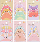 Cute Sticky Notes, Cartoon Sticky Notes Pet Animals Shape Markers | 270 Sheets - Pack Of 6