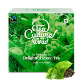 Tea Culture Of The World Delightful Green Tea - 16 Tea Bags | Himalayan Green Tea Leaves - Premium First Quality Green Teabags | Medium Caffeine