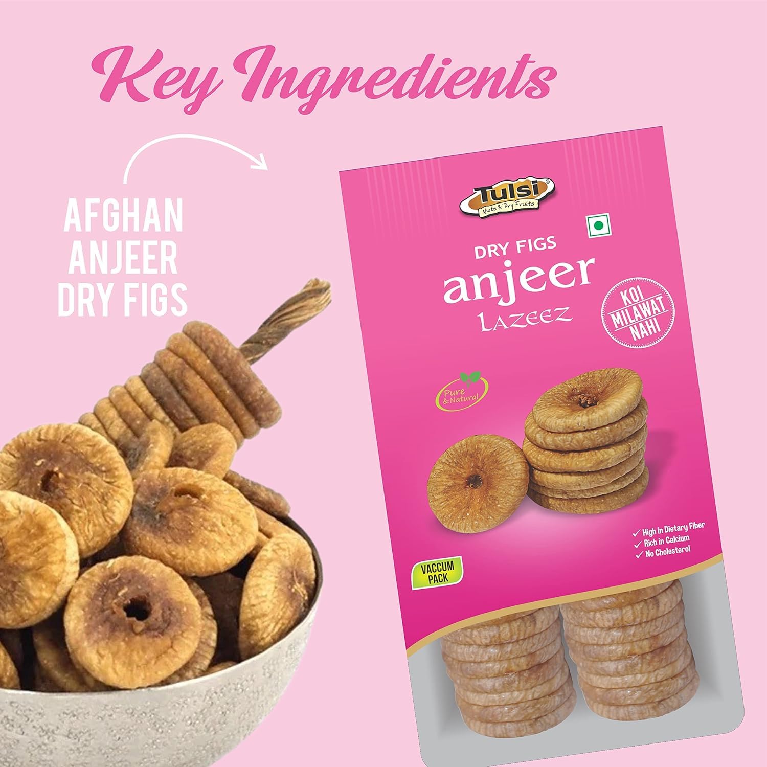 Pure Afghani Anjeer Lazeez By Tulsi 500gm, | Figs Dry Fruits | Dried Afghan Anjeer | Rich Source Of Vitamins & Dietary Fiber Healthy Snack | 17.6 Ounce Pure Afghani Anjeer Lazeez By Tulsi 500gm, | Figs Dry Fruits | Dried Afghan Anjeer | Rich Source Of Vitamins & Dietary Fiber Healthy Snack | 17.6 Ounce