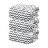 Black Gold The Finer Touch Microfiber Zigzag Bath Towel 1050 Gsm | Soft & Quick Dry Towel Lightweight & Absorbent Use For Men & Women (Grey) - Pack Of 3