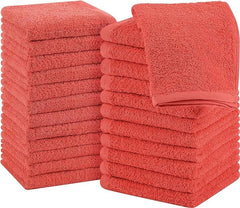 Jenny Denial 100% Cotton Soft Face Towel 1300 Gsm | Super Absorvent & Quick Dry - Pack Of 10 Pcs (Rust)