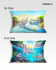 Kids Pillow Cushion With Super Soft Fabric Pillow - 12 X18 Inches | Animal & Cartoon Prints, Soft Pillow, Dual Sided Design | Multi-Purpose, Durable & Easy Care, Made In India - Design 2