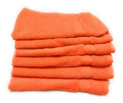 Cotton Colors Hand Towel 900 Gsm (Orange) - Pack Of 6