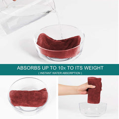 Sassoon Venir Microfiber Hair Wrap Towel 450 Gsm | For Women With Smooth Texture Super Absorbent Quick Dry Hair Turban (Crimson)