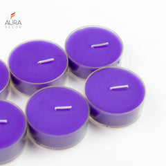 CANDLE BIG LAVENDER FRAGRANCE TEALIGHT | BURNING TIME 9 HOURS PACK OF 8 CANDLES
