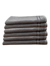 Ramraj Cotton Premium Soft & Absorbent Terry Hand Towel 900 Gsm (Grey) - Pack Of 6