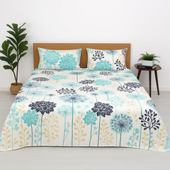 Double Size Bedsheet With 2 Pillow Covers Ultra Soft Wrinkle-Resistant Microfiber Bedding - 90 X 100 Inches, White | Lightweight & Breathable Bedsheet