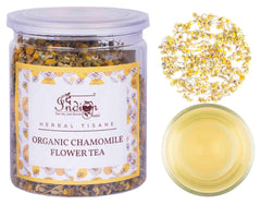 The Indian Chai Organic Chamomile Flower Tea - 50gm, 1.7 Ounce | Helps With Sleep & Improves Sleep Quality - Caffeine Free | Soothes Skin Irritations