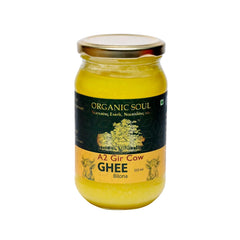 100% Natural A2 Gir Cow Ghee By Organic Soul | Naturally Rich Taste & Aroma Desi Pure Cow Ghee Perfect For Roti, Sabji | (350ml) 11.8 Ounce | Jar Pack