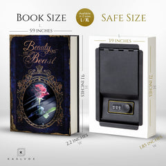 Hidden Safe Book Safe With Combination Lock - Diversion Safe, Secret Storage, Fake Book Box, Small Safe Box For Cash & Money - Book Safe Lock Box - Hidden Safes In Plain Sight , Colour - Multi