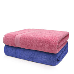 Sassoon Anatolia 100% Cotton Xl Bath Towel 1000 Gsm | Extra Soft, Quick Drying & Super Absorbent Bath Towel (Pink & Heaven) - 2 Piece