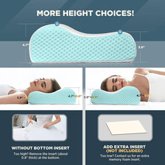 Memory Foam Pillows Supports Neck Pain & Shoulder Pain, Pillows Model - C1 | Contour Cervical Orthopedic Pillows, Ergonomic Cervical Pillow Neck Support Pillow For Side Back