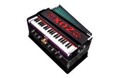 Harmonium Musical Instrument - 9 Stopper, Churidar Bellow, 42 Key, Two Reeds (Bass-Male), 3 1/2 Octave | Two Side Carry Handles, Jaali Frame On Keys