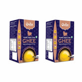 100% Pure Desi Bilona Danedar Cow Ghee By Ovlin | Good Source Of Healthy & Nutritious Desi Cow Ghee Perfect For Sweets & Laddus | 2 Litre (1 Litr * 2) 67.6 Ounce | Box Pack