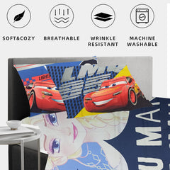 100% Cotton Kids Bedsheet For Single Bed With 1 Pillow Cover - 57 X 88 Inches, Navy Blue | Durable & Wrinkle Free - All Season Bedding